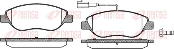 Remsa 0860.02 - Тормозные колодки, дисковые, комплект autospares.lv