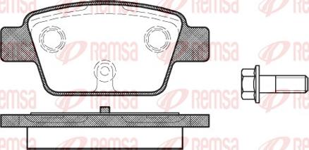 Remsa 0861.00 - Тормозные колодки, дисковые, комплект autospares.lv