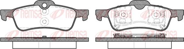 Remsa 0862.00 - Тормозные колодки, дисковые, комплект autospares.lv