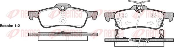 Remsa 0862.02 - Тормозные колодки, дисковые, комплект autospares.lv