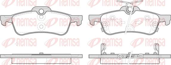 Remsa 0862.12 - Тормозные колодки, дисковые, комплект autospares.lv