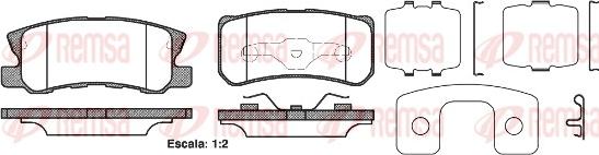 Remsa 0803.22 - Тормозные колодки, дисковые, комплект autospares.lv