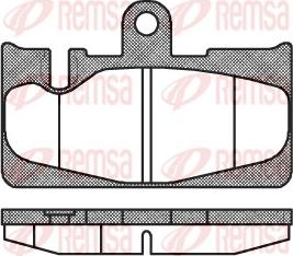 Remsa 0889.00 - Тормозные колодки, дисковые, комплект autospares.lv