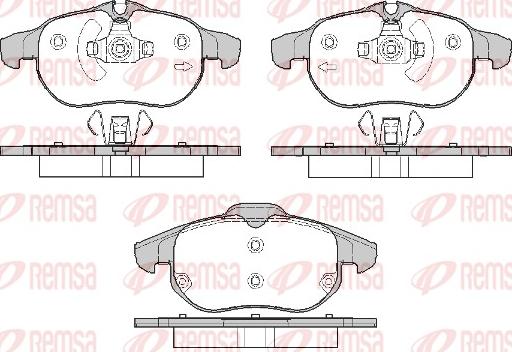 Remsa 0888.20 - Тормозные колодки, дисковые, комплект autospares.lv