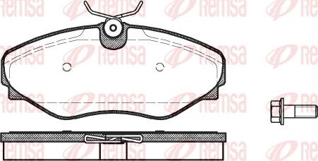 Remsa 0834.20 - Тормозные колодки, дисковые, комплект autospares.lv