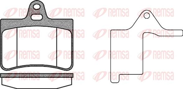 Remsa 0830.20 - Тормозные колодки, дисковые, комплект autospares.lv