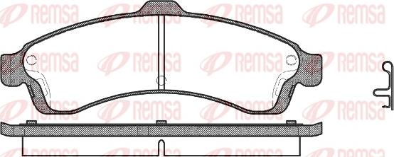 Remsa 0837.02 - Тормозные колодки, дисковые, комплект autospares.lv