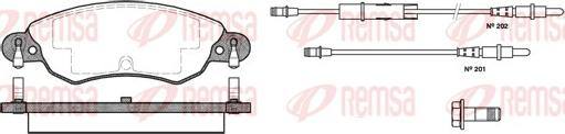 Remsa 0829.04 - Тормозные колодки, дисковые, комплект autospares.lv