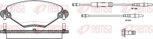 Remsa 0828.04 - Тормозные колодки, дисковые, комплект autospares.lv