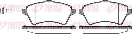 Remsa 0822.00 - Тормозные колодки, дисковые, комплект autospares.lv