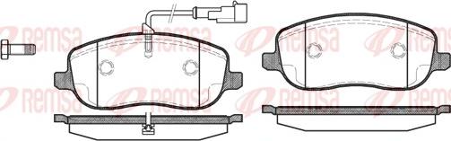 Remsa 0879.31 - Тормозные колодки, дисковые, комплект autospares.lv