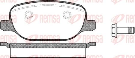 Remsa 0878.00 - Тормозные колодки, дисковые, комплект autospares.lv