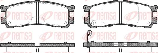 Remsa 0399.21 - Тормозные колодки, дисковые, комплект autospares.lv