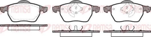 Remsa 0390.50 - Тормозные колодки, дисковые, комплект autospares.lv