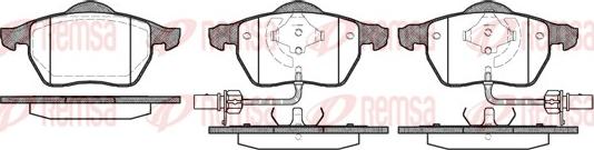 Remsa 0390.52 - Тормозные колодки, дисковые, комплект autospares.lv