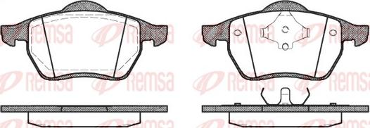 Remsa 0390.00 - Тормозные колодки, дисковые, комплект autospares.lv