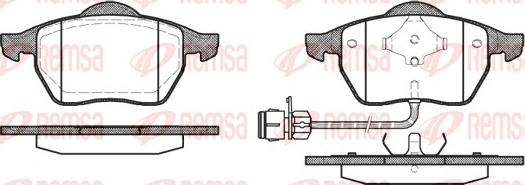 Remsa 0390.02 - Тормозные колодки, дисковые, комплект autospares.lv