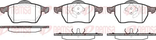 Remsa 0390.20 - Тормозные колодки, дисковые, комплект autospares.lv