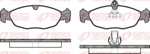 Remsa 0393.30 - Тормозные колодки, дисковые, комплект autospares.lv