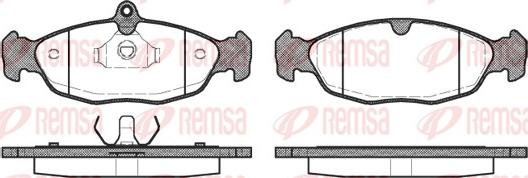 Remsa 0393.20 - Тормозные колодки, дисковые, комплект autospares.lv