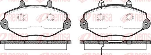 Remsa 0392.02 - Тормозные колодки, дисковые, комплект autospares.lv