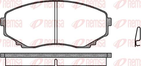 Remsa 0397.00 - Тормозные колодки, дисковые, комплект autospares.lv