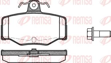 Remsa 0343.00 - Тормозные колодки, дисковые, комплект autospares.lv