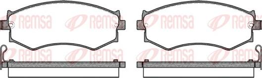 Remsa 0350.04 - Тормозные колодки, дисковые, комплект autospares.lv