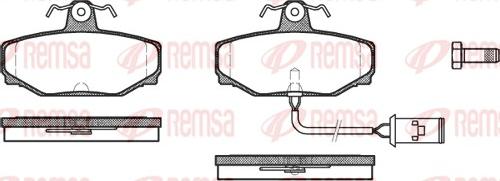 Remsa 0304.02 - Тормозные колодки, дисковые, комплект autospares.lv