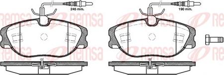 Remsa 0305.44 - Тормозные колодки, дисковые, комплект autospares.lv