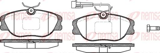 Remsa 0305.12 - Тормозные колодки, дисковые, комплект autospares.lv