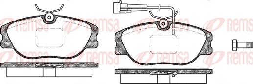 Remsa 0305.31 - Тормозные колодки, дисковые, комплект autospares.lv