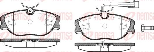 Remsa 0305.72 - Тормозные колодки, дисковые, комплект autospares.lv