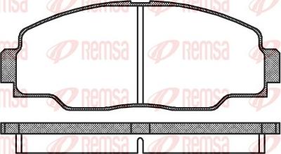 Remsa 0308.00 - Тормозные колодки, дисковые, комплект autospares.lv