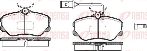 Remsa 0303.12 - Тормозные колодки, дисковые, комплект autospares.lv