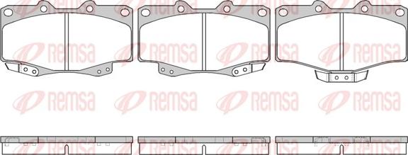 Remsa 0315.14 - Тормозные колодки, дисковые, комплект autospares.lv