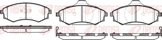 Remsa 0318.05 - Тормозные колодки, дисковые, комплект autospares.lv