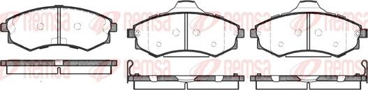 Remsa 0318.82 - Тормозные колодки, дисковые, комплект autospares.lv