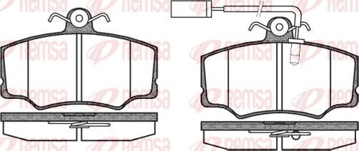 Remsa 0312.02 - Тормозные колодки, дисковые, комплект autospares.lv