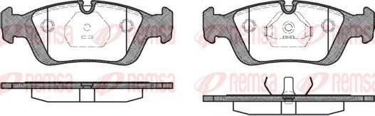 Remsa 0384.00 - Тормозные колодки, дисковые, комплект autospares.lv