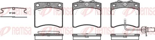 Remsa 0385.11 - Тормозные колодки, дисковые, комплект autospares.lv