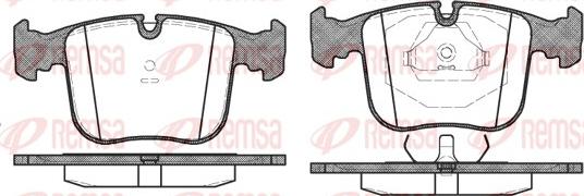 Remsa 0380.00 - Тормозные колодки, дисковые, комплект autospares.lv