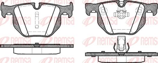 Remsa 0381.60 - Тормозные колодки, дисковые, комплект autospares.lv