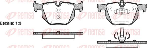 Remsa 0381.70 - Тормозные колодки, дисковые, комплект autospares.lv