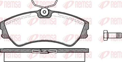 Remsa 0383.00 - Тормозные колодки, дисковые, комплект autospares.lv