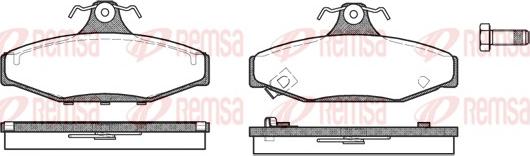 Remsa 0335.02 - Тормозные колодки, дисковые, комплект autospares.lv