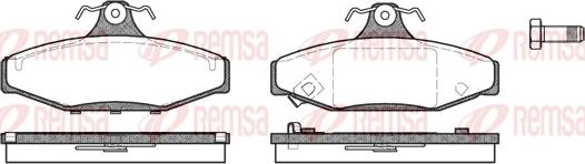 Remsa 0335.12 - Тормозные колодки, дисковые, комплект autospares.lv