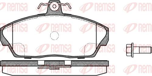 Remsa 0337.10 - Тормозные колодки, дисковые, комплект autospares.lv