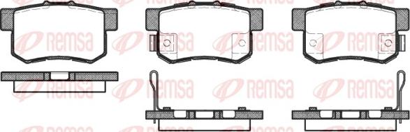 Remsa 0325.52 - Тормозные колодки, дисковые, комплект autospares.lv