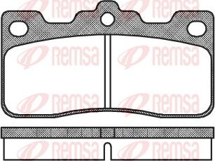 Remsa 0326.00 - Тормозные колодки, дисковые, комплект autospares.lv